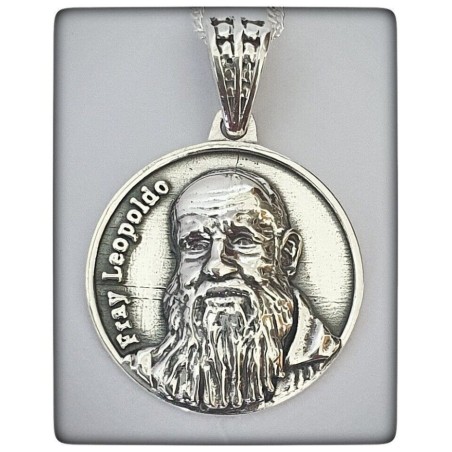 medalla fray leopoldo Alpandeire Beato plata de ley