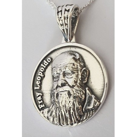 medalla fray leopoldo Alpandeire Beato plata de ley