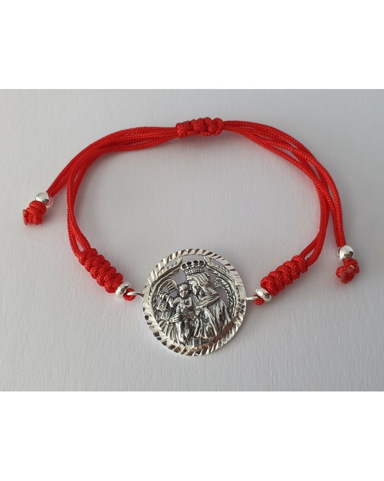 pulsera virgen del carmen plata de ley patrona marineros