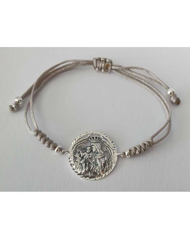 pulsera virgen del carmen plata de ley patrona marineros