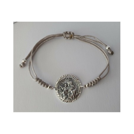 pulsera virgen del carmen plata de ley patrona marineros