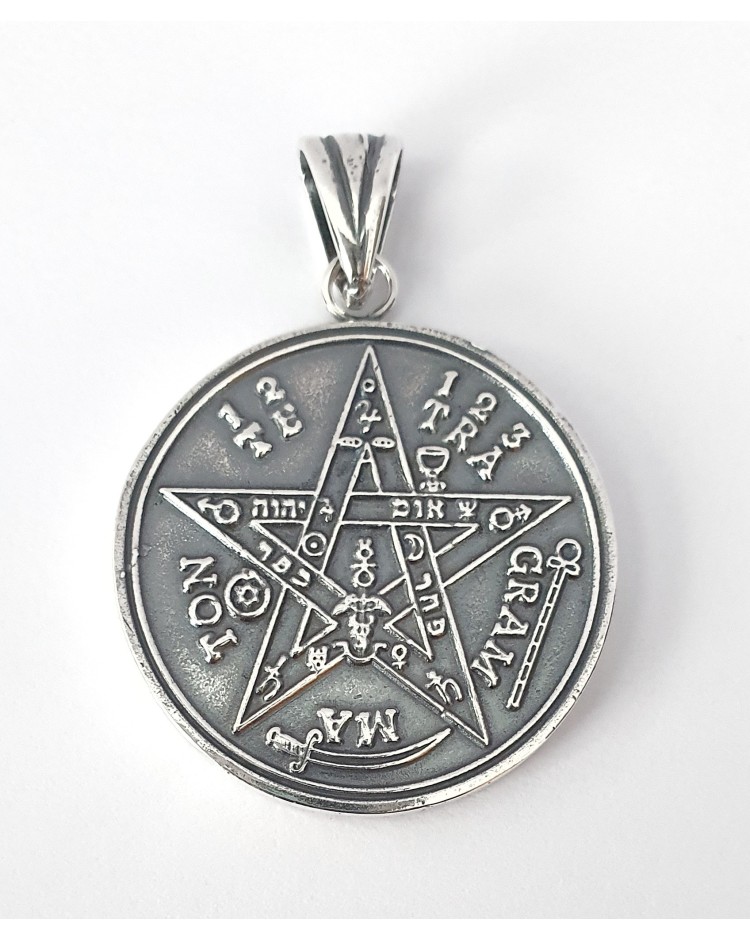 tetragrammaton 72 nombres de dios colgante plata de ley proteccion