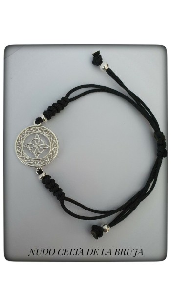 pulsera con nudo celta de las brujas plata de ley proteccion