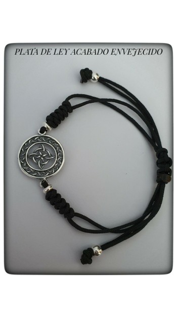 pulsera con nudo celta de las brujas plata de ley proteccion