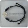 pulsera medalla san antonio de padua plata de ley proteccion