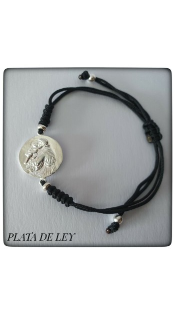 san antonio de padua plata de ley proteccion pulsera