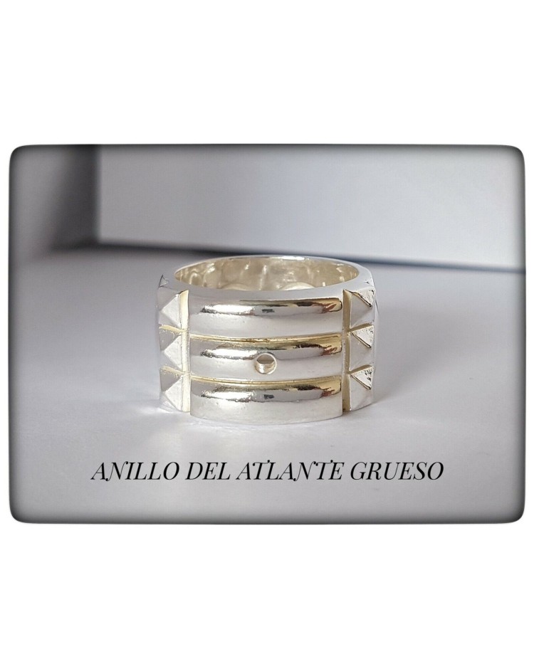 anillo atlante plata proteccion alineaccion chakras