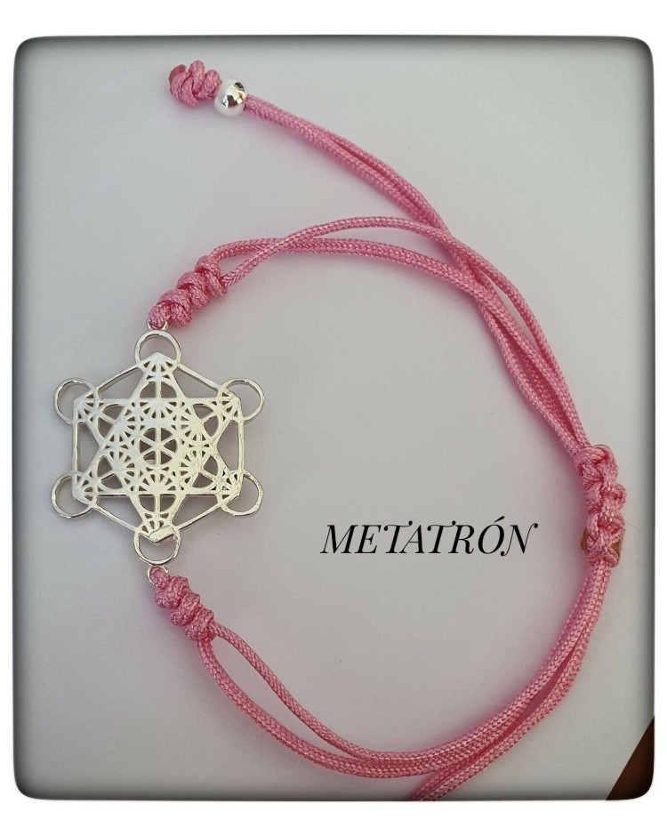 arcangel metatron cubo plata de ley pulsera protector proteccion