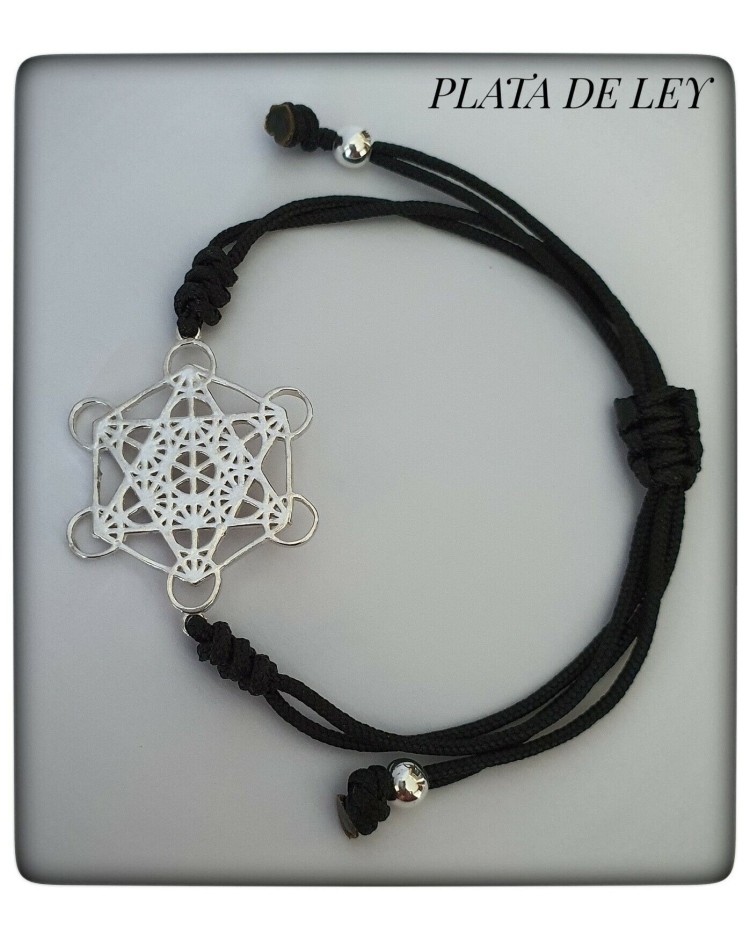 arcangel metatron cubo plata de ley pulsera protector proteccion