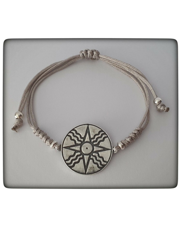 dios sumerio utu disco solar protector plata de ley pulsera