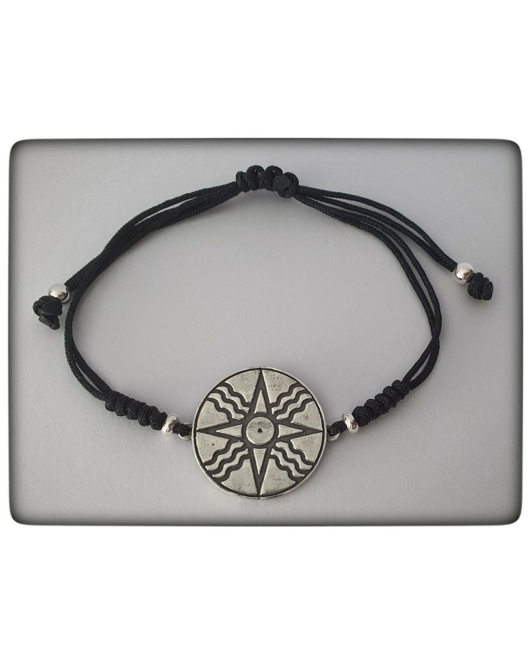 dios sumerio utu disco solar protector plata de ley pulsera