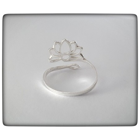 anillo plata flor de loto reiki yoga meditacion chakras