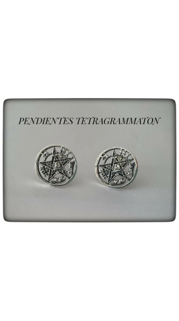 tetragrammaton pentagrama pendientes plata de ley wicca esoterico