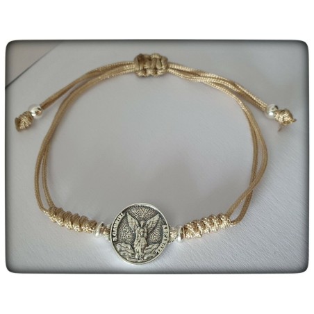 arcangel san gabriel plata  de ley pulsera colgante