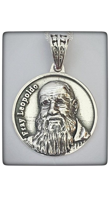 medalla fray leopoldo Alpandeire Beato plata de ley