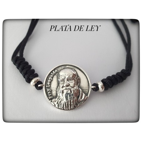 fray leopoldo Alpandeire Beato plata de ley pulsera