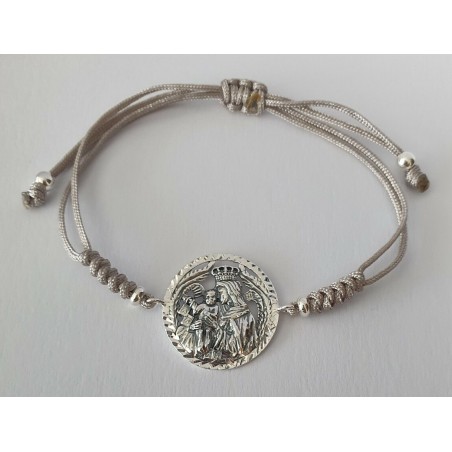 pulsera virgen del carmen plata de ley patrona marineros