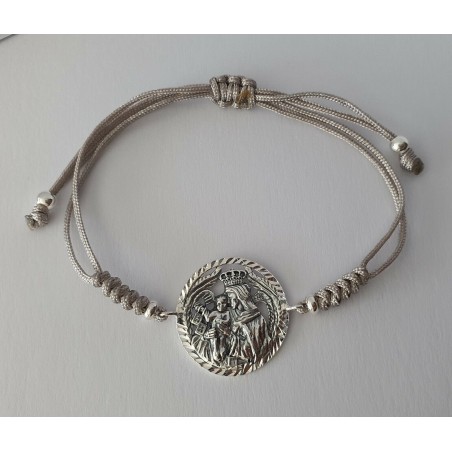 pulsera virgen del carmen plata de ley patrona marineros