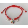 pulsera plata  de ley flor de loto y elefantes de la suerte