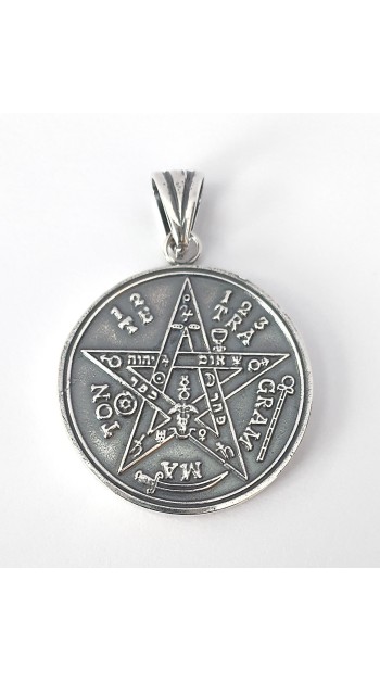 tetragrammaton 72 nombres de dios colgante plata de ley proteccion