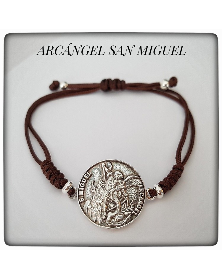 pulsera arcangel san miguel plata