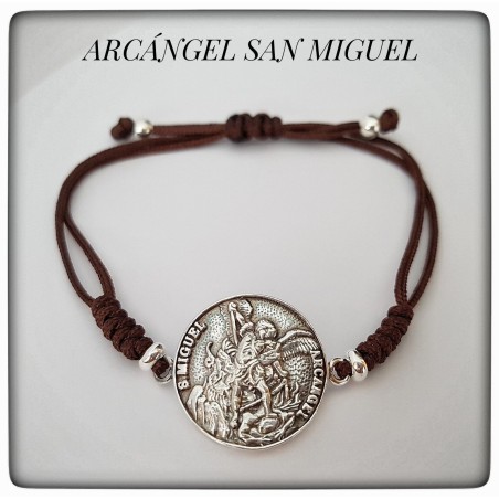 pulsera arcangel san miguel plata