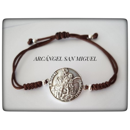 pulsera arcangel san miguel plata