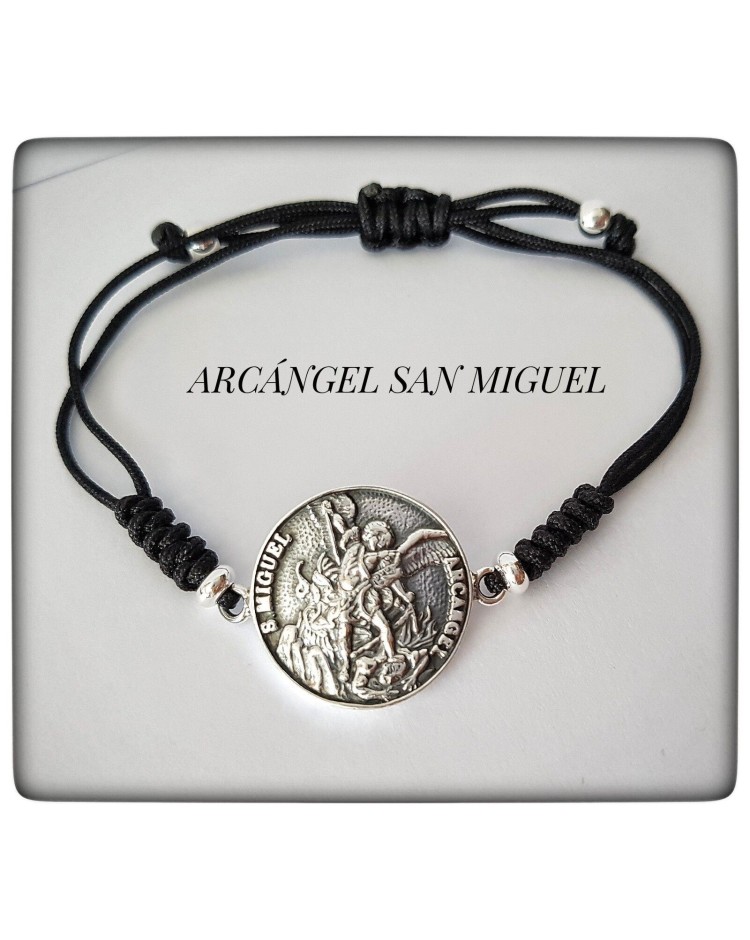 pulsera arcangel san miguel plata