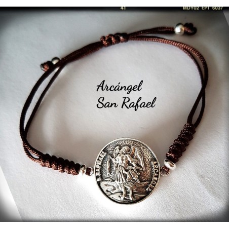 pulsera arcangel san rafael plata