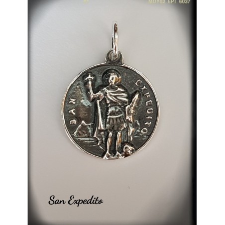 san expedito plata oro medalla colgante plata de ley