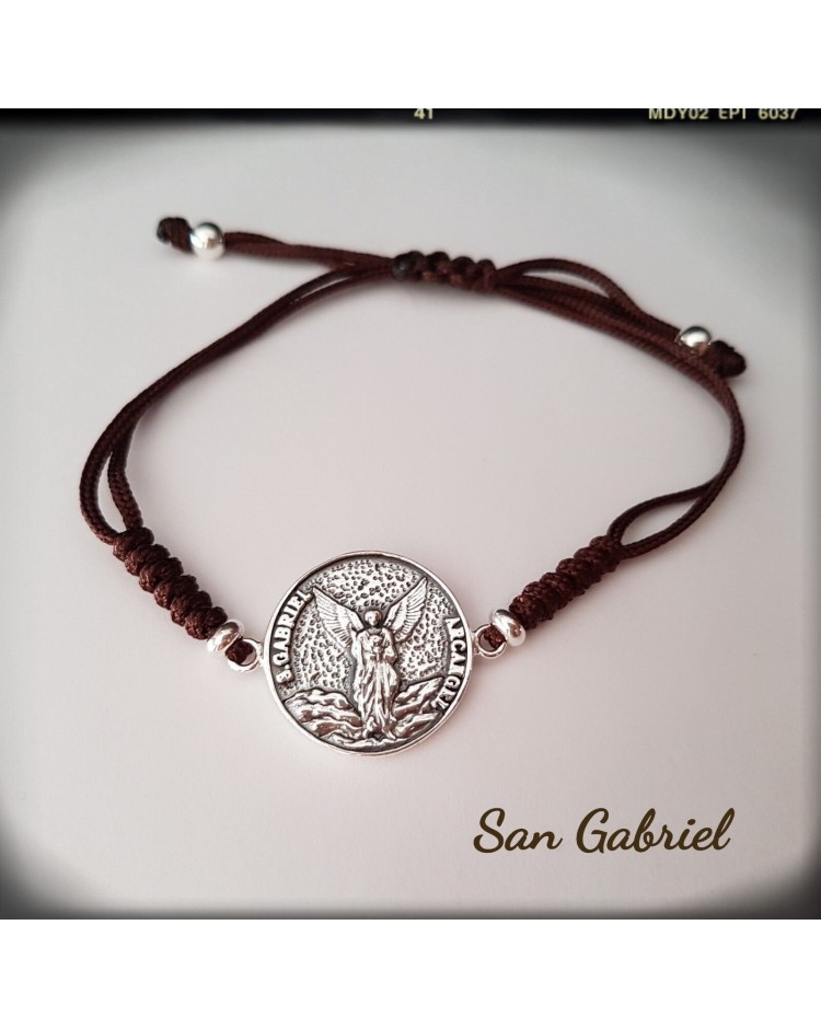 pulsera arcangel san gabriel plata