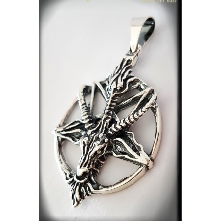 baphomet plata de ley colgante macho cabrío