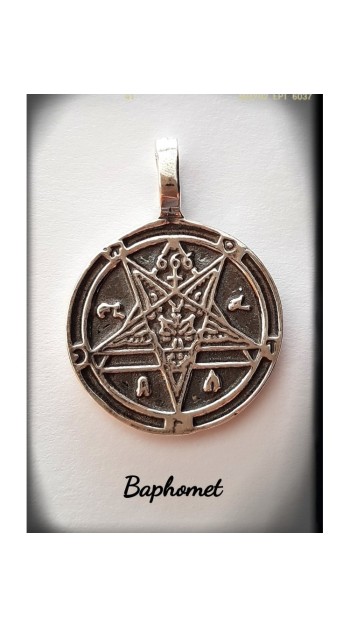 colgante plata de ley baphomet macho cabrio