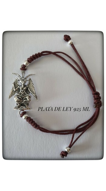 baphomet macho cabrio plata de ley pulsera