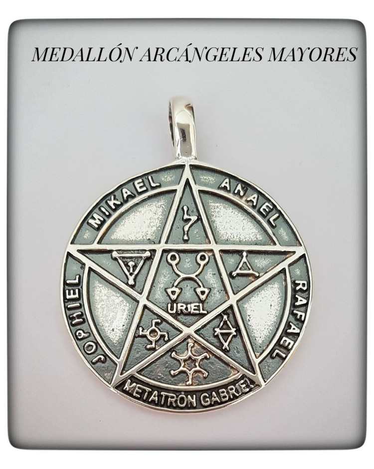 Arcangeles Mayores Amuleto Proteccion Plata de Ley Talisman