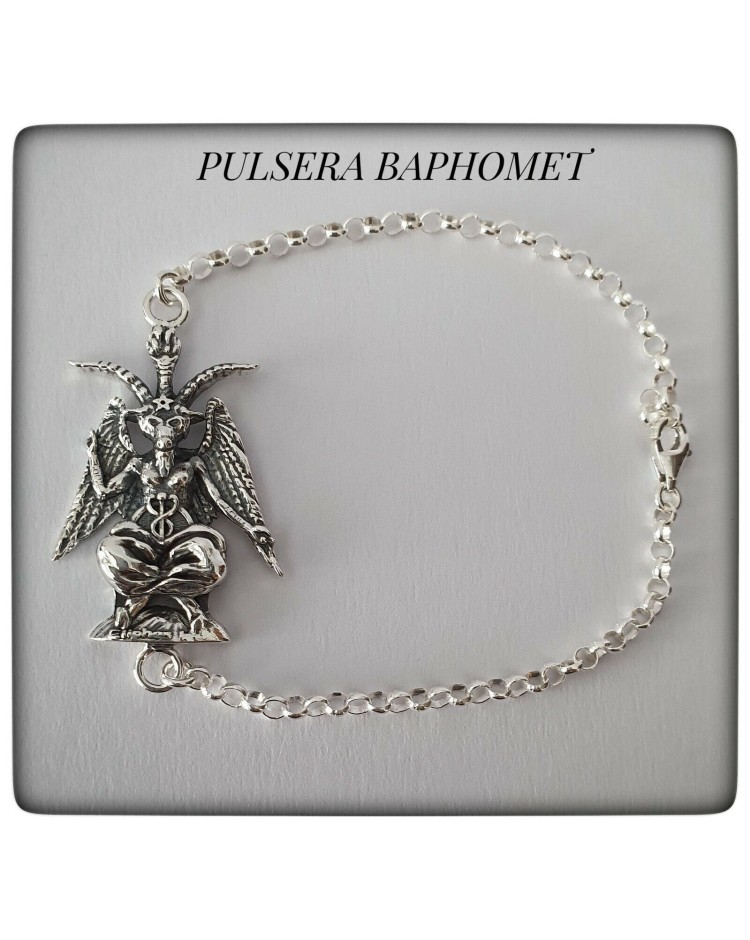 baphomet plata de ley cadena colgante macho cabrio