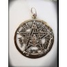 medallon tetragrammaton plata de ley pentagrama esoterico