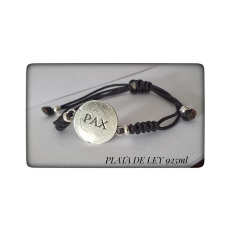 pax cosmica paz pulsera plata de ley