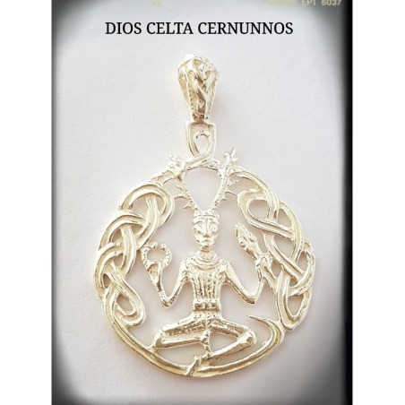 deidad dios celta cernunnos colgante plata de ley