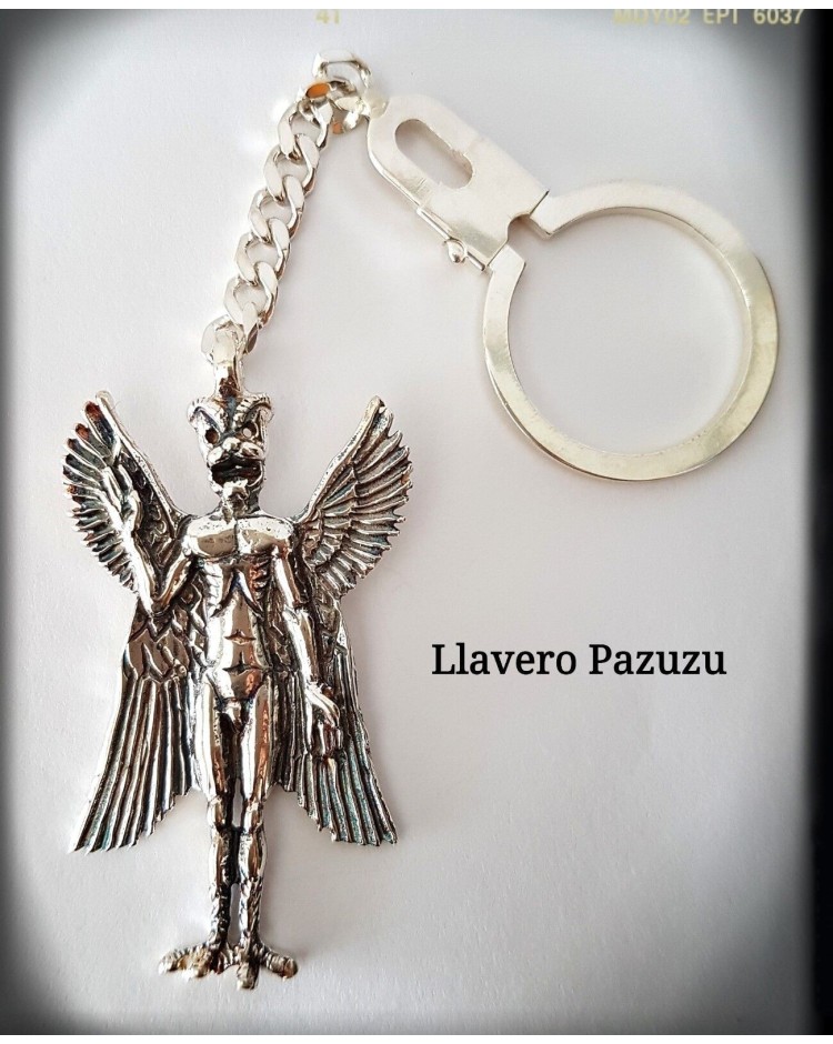 dios sumerio pazuzu mesopotamia demonio plata de ley colgante