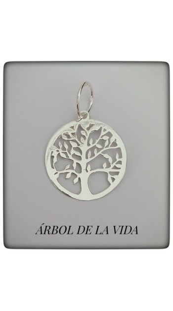 arbol de la vida colgante plata de ley geometria sagrada