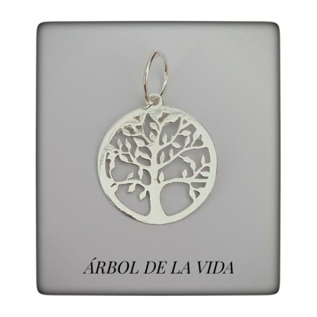 arbol de la vida colgante plata de ley geometria sagrada