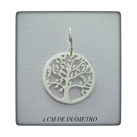 arbol de la vida colgante plata de ley geometria sagrada