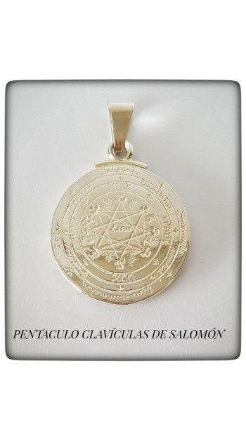 pentáculo claviculas de salomón plata de ley colgante