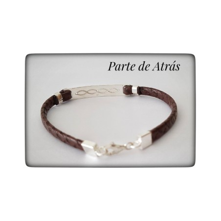 pulsera atlante plata de ley egipto pulsera cuero