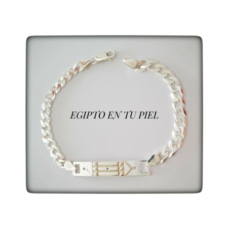 pulsera atlante plata de ley egipto pulsera cuero cadena esclava