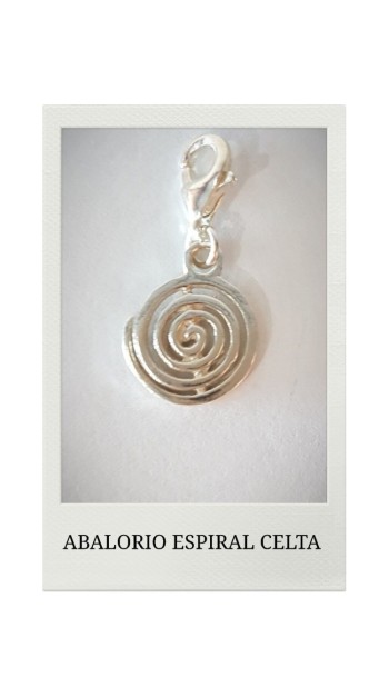 abalorio espiral celta plata de ley