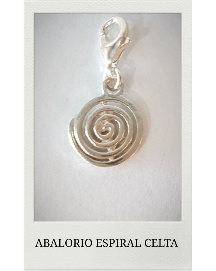 abalorio espiral celta plata de ley