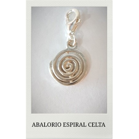 abalorio espiral celta plata de ley