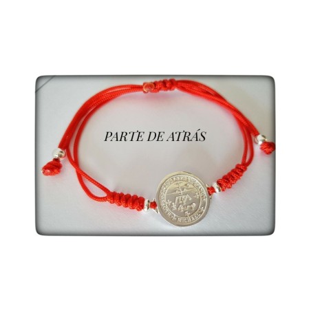 arcangel san miguel pulsera hilo medallon